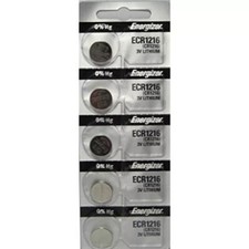 5 NEW FRESH ENERGIZER COIN LITHIUM BATTERY V3 CR1216 BR1216 DL1216B ECR1216BP
