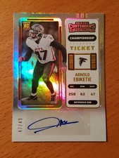 2022 Contenders Championship Ticket #165 Arnold Ebiketie Falcons Auto #'d 47/49