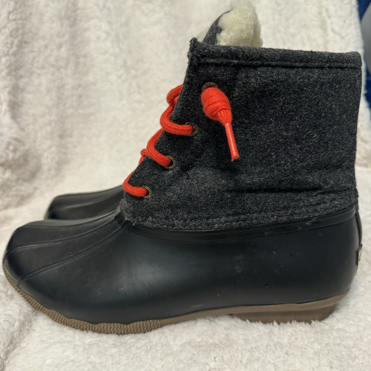 Women's Sperry® for Shearwater flannel boots Size 10 Black