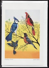 BINESHEUG (Birds) by Odanak Abenaki - Jessica Somers - New 6" x 9" Art Card