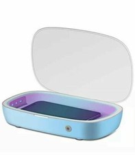 SAMFIWI Cell Phone Sanitizer with Wireless Charging, Upgrade white