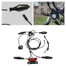 36V/48V/60V E-bike Headlight Front Rear Turn Signal Light Set with Mount Bracket