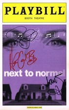 Next To Normal Cast SIGNED PLAYBILL by 3 Adam Chanler Barat Spencer Hobson COA