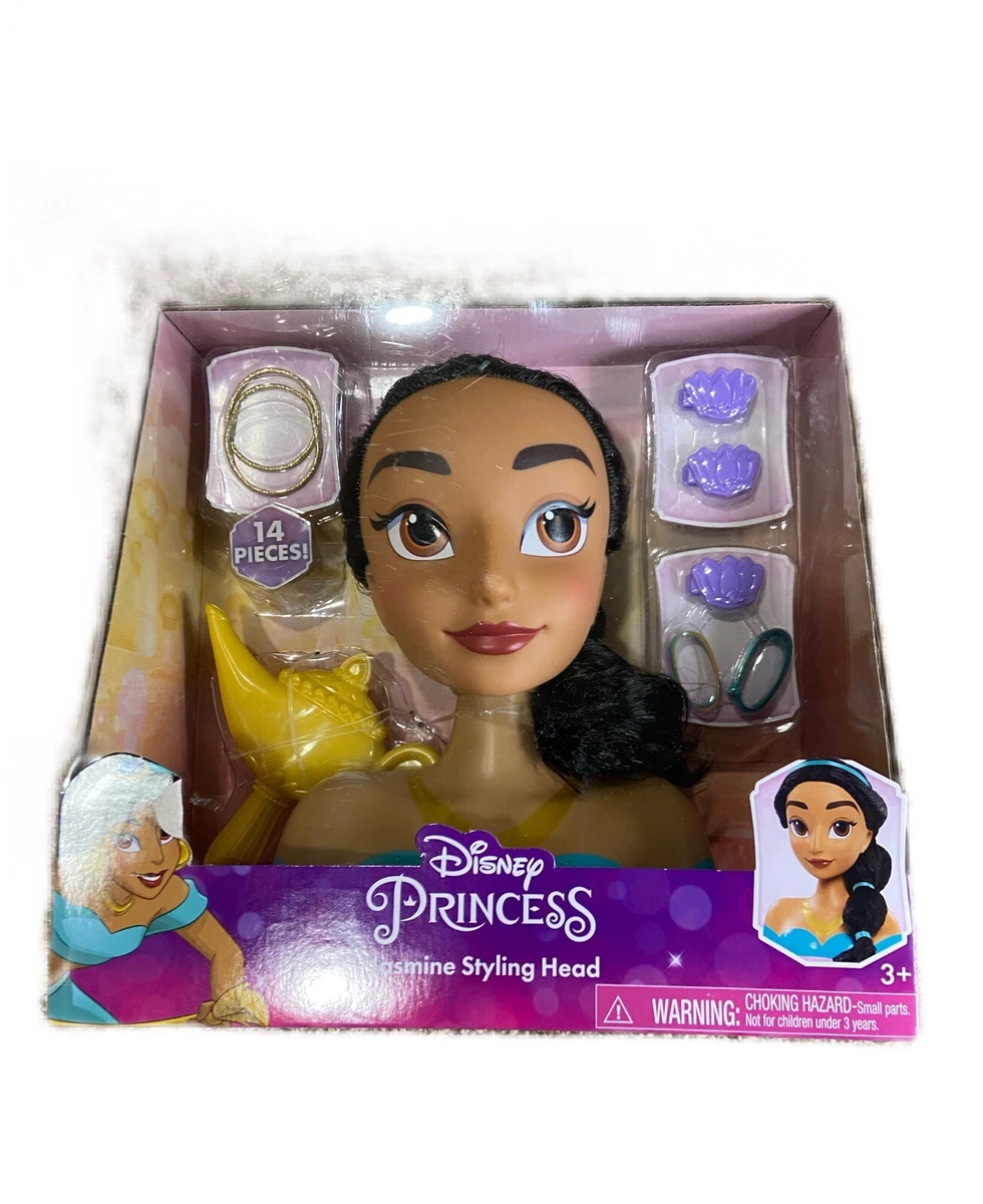 DISNEY PRINCESS JASMINE STYLING HEAD 14 PIECES JUST PLAY NEW IN