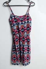 Boohoo Womens Chiffon Aztec Beach Dress - Size 6 (H65)
