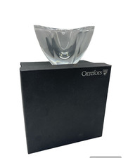 Orrefors Crystal Bowl Mirror Erika Lagerbielke Sweden W/Box