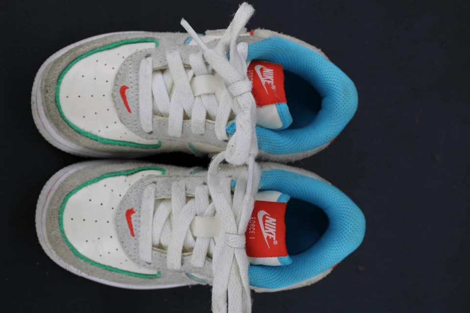 Детские Nike Air Force 1 LV8 2 BT 8.5C бледные цвета слоновой кости белые Picante красные FQ8352 110 - Изображение 3 из 4