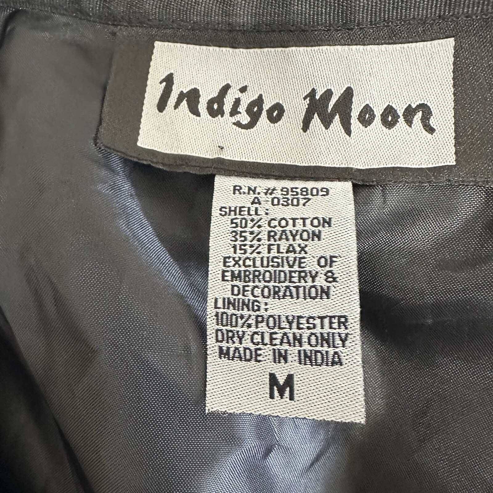 Indigo Moon Patchwork Jacket Women Medium Boho Co… - image 10