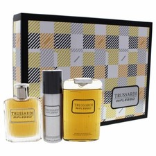 TRUSSARDI RIFLESSO 3 PCS GIFT SET MEN 3.4 Oz EDT, SHOWER GEL, DEODORANT SPRAY  