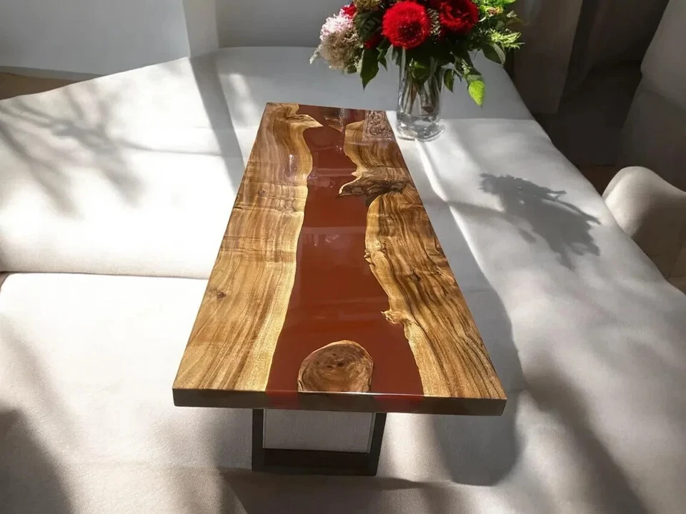 epoxy resin console table/epoxy console table/epoxy end table for sale Home deco - Image 4 of 4