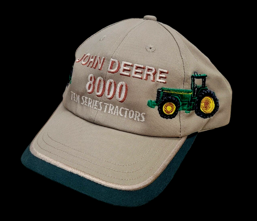 NWOT Vtg K PRODUCTS John Deere 8000 Ten Series Tractors Tan Green SnapBack Hat - Picture 2 of 6
