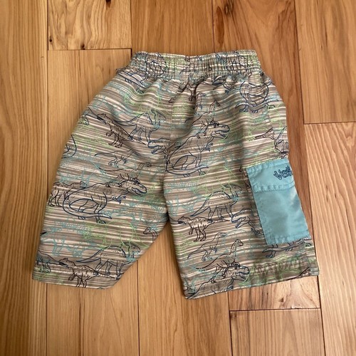 UV Skinz Kids 2 piece Boys Swim Set Dinosaur Blue Gray with Hat Size 5 SPF 50 - Picture 6 of 8