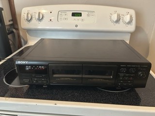 SONY TC WR350Z Stereo Dual Cassette Deck Testato Venduto così com'è Vintage 1996/1997