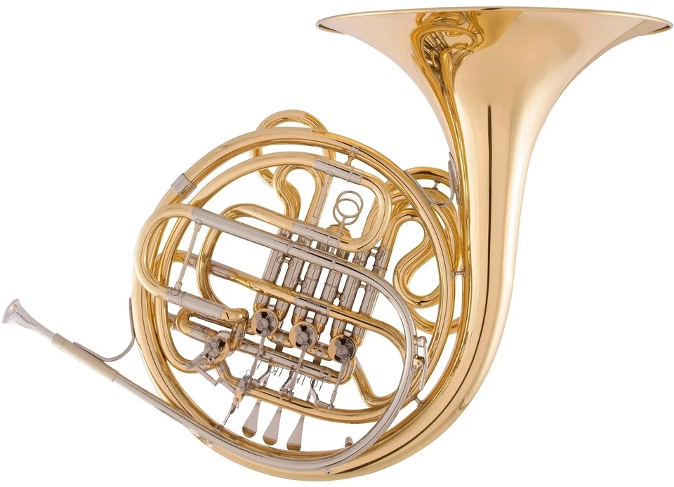 ✨ Cuerno Francés Doble C.G Conn CHR401 📯F/BB Intermedio/Pro Laca Dorada ✨COMO NUEVO✨ Foto 2 de 4