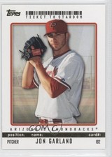 2009 Topps Ticket To Stardom Gold 8/50 Jon Garland #192 1s8