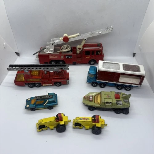 Set of 7 x Vintage Matchbox Superfast Cars & Truck K9 Fire
