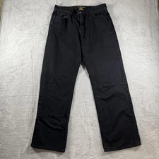 Lucky Brand 181 Jeans Mens 33x31 Black Relaxed Straight Dark Wash Denim Pants