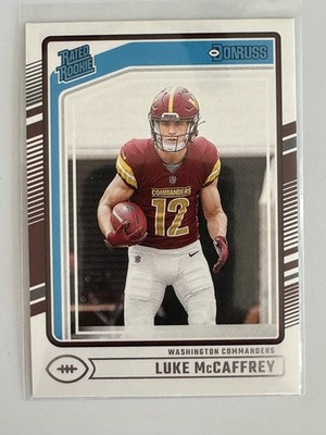 Luke McCaffrey 2024 Donruss #302 RC Washington Commanders Rookie