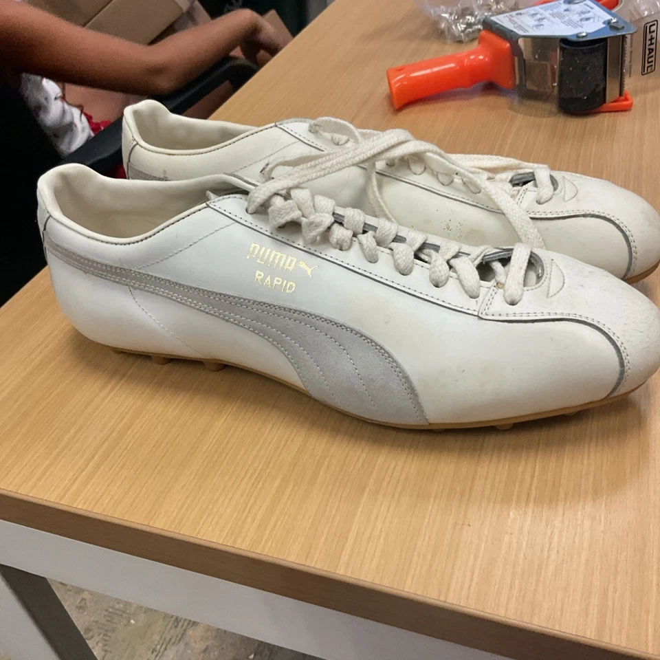 RARE Vintage PUMA RAPID FIFA Made in Yugoslavia Cleats Puma Cat Eye 12Men's - Image 4 of 4