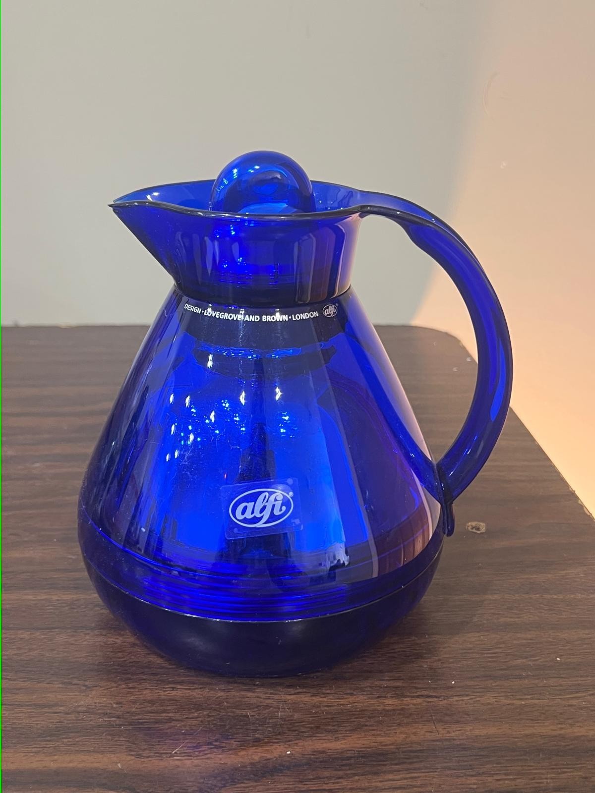 Alfi Lovegrove & Brown London Blue Insulated Vacuum Carafe Coffee Pot Pitcher 9