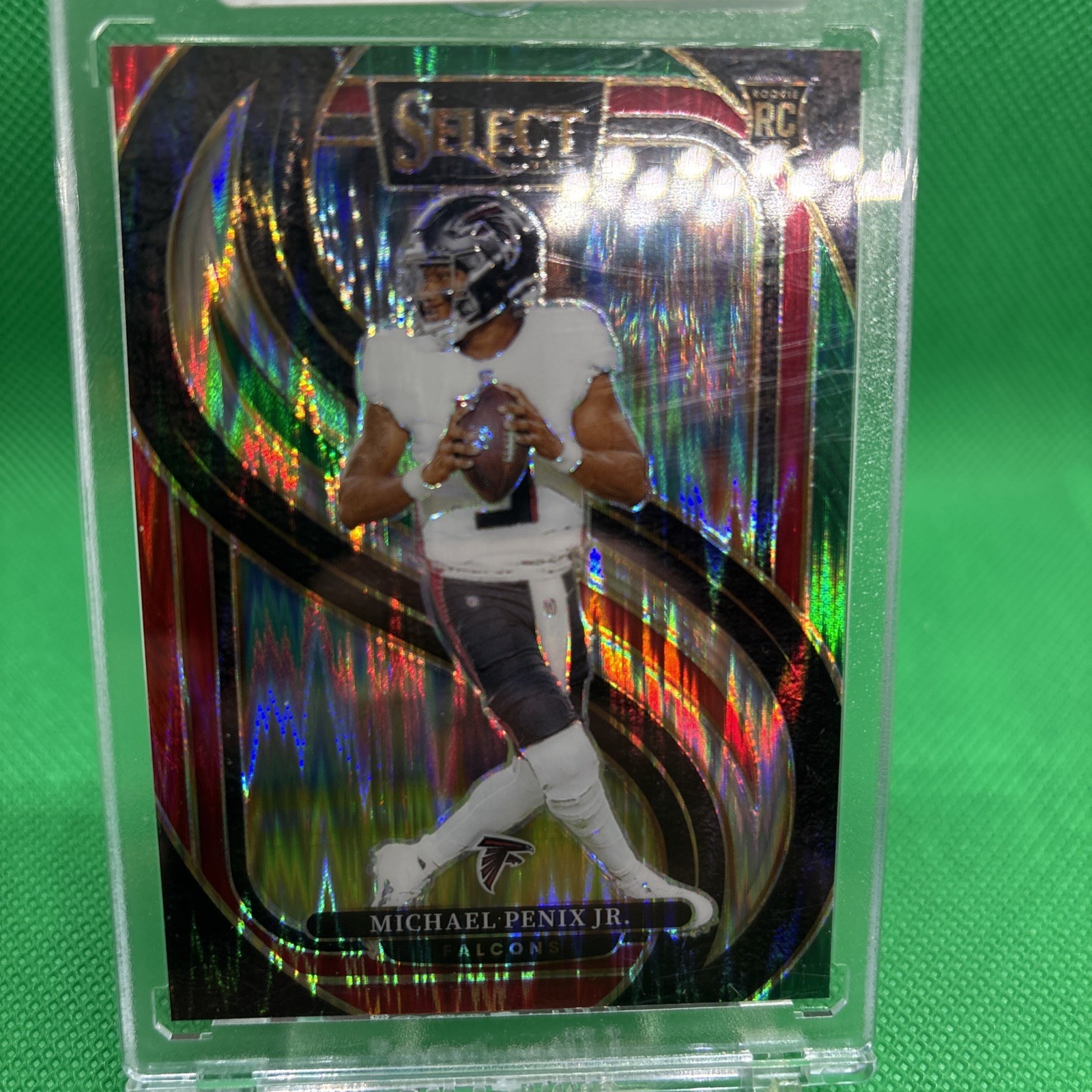 2024 Panini Select - Premier Level Michael Penix Jr. Black & Green Shock PrizmRC