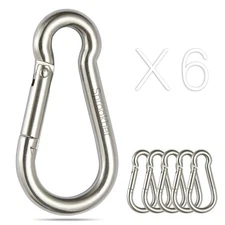 Stainless Steel Spring Snap Hook Carabiner - 304 Stainless Steel Caribeener C...