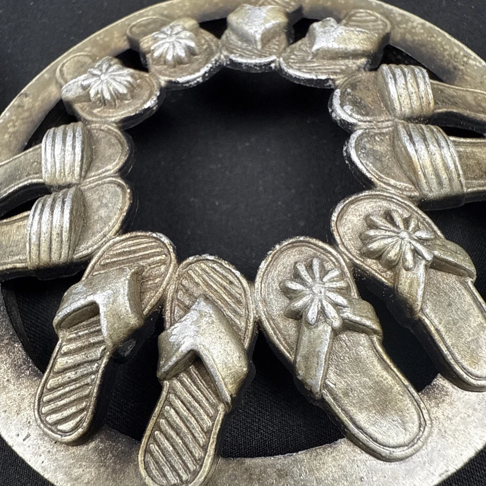 (6) Sandalias de playa flores de otoño con tapa de metal para velas de colección Yankee Foto 4 de 4