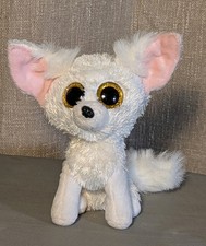 ​Ty Beanie Boos Phoenix the White Fennec Fox Plush 6" Glitter Eyes Retired