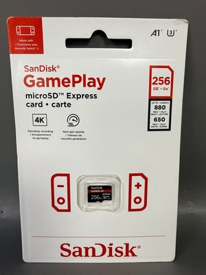 SANDISK GamePlay microSD Express Karte 256GB für Nintendo Switch 2 880Mb/s 4K BN