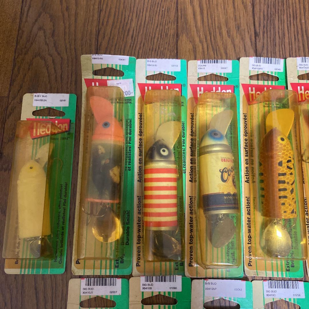 Heddon Big Bud Topwater Lure Set 22 Pcs Old & New Plastic Fishing Baits - Image 2