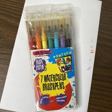 Vintage 1993 Pentech Color Club Brush System 7 Watercolor Brushpens USED