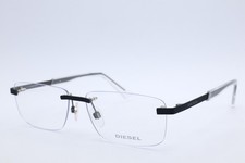 Diesel DL 5352 002 Rectangle Shinny Black Eyeglasses Clear Lenses 56mm