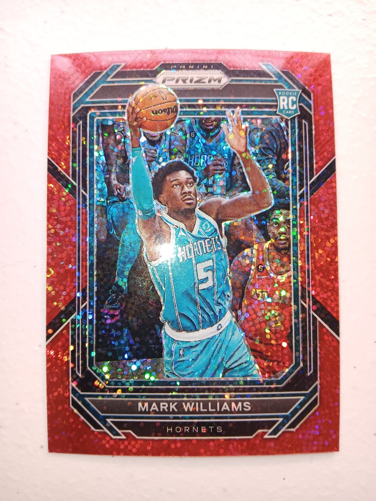 2022-23 Panini Prizm #257 Mark Williams RC Prizms Red Sparkle Rookie SSP Duke!