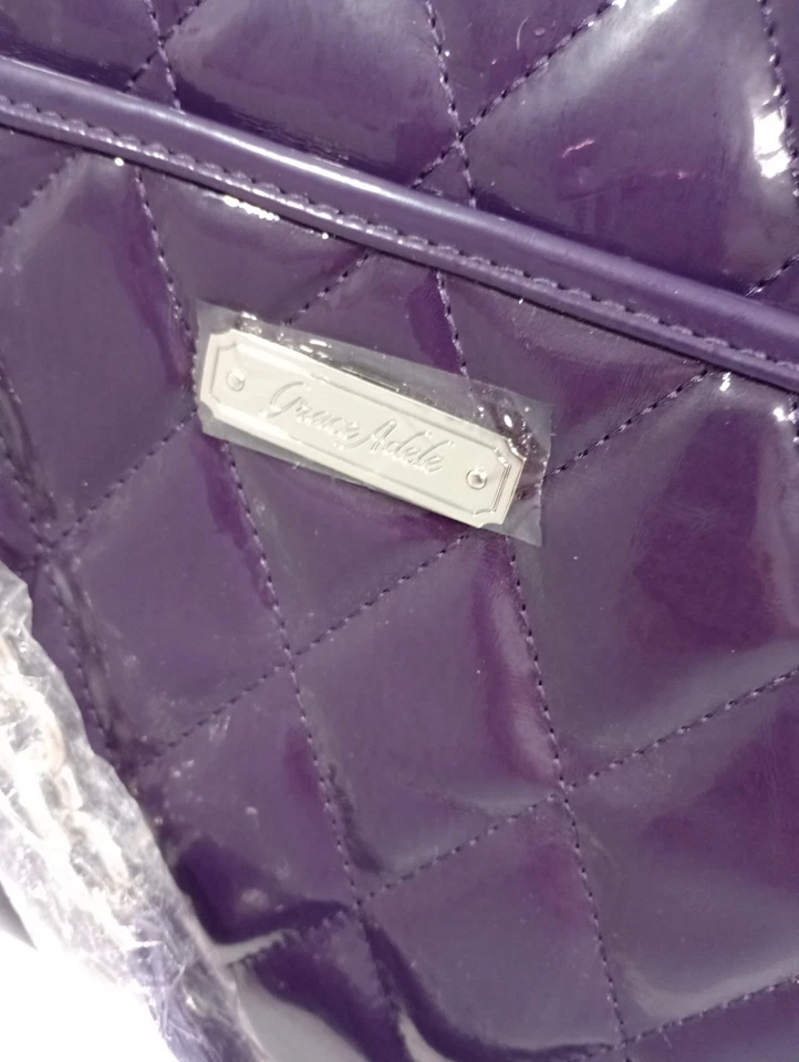 Grace Adele Púrpura Cartera Bolso de Mano Correa de Cadena Vegano Imitación Cuero Bolso de Hombro Nuevo con Etiquetas Foto 3 de 4