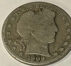 1909 50C Barber Half Dollar