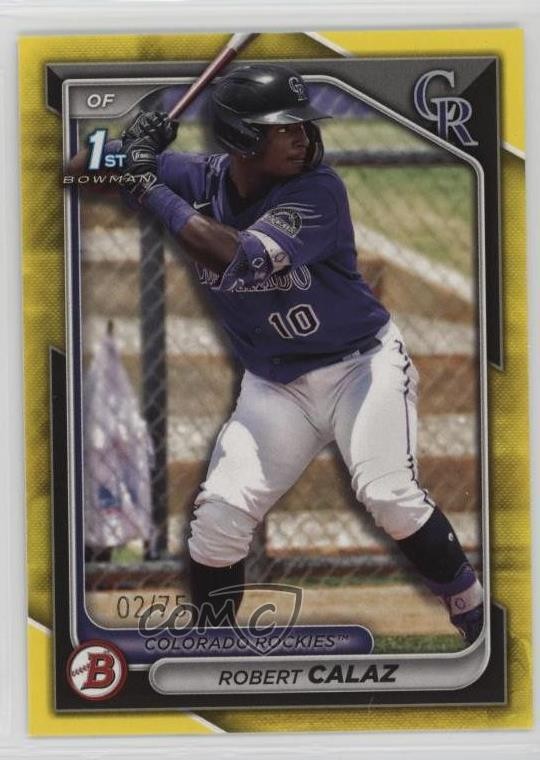 2024 Bowman Prospects Yellow Border 2/75 Robert Calaz #BP-131 7c7