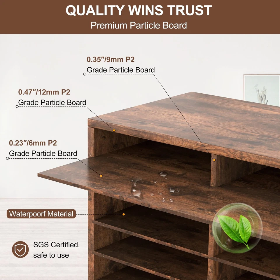 Literature Organizer, Heavy Duty 48 Compartments Countertop Mail Organizer wi... - Image 2 of 4