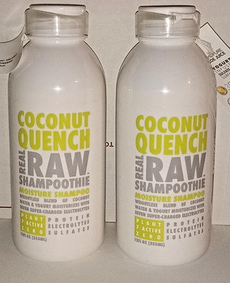2 Coconut Quench Real Raw Moisture Shampoo, Shampoothie, Coconut Water, Yogurt