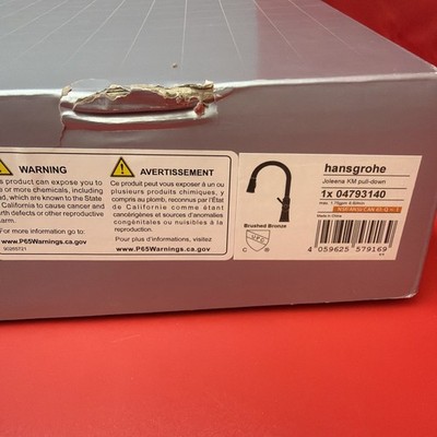 Hansgrohe Joleena 04793140 Pull Down Kitchen Faucet Brushed Bronze Open Box