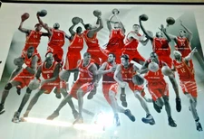 NBA Houston Rockets Autographed Poster Signed by Yao Ming 2006-07 Season
