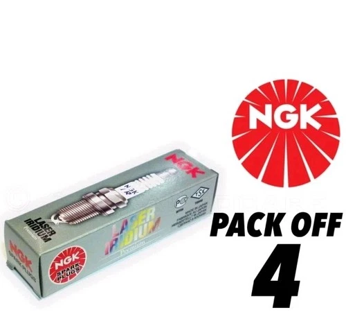NGK Laser Iridium Spark Plug set - 4 Pack - Part Number: DIFR6D13 No. 94167 4pk