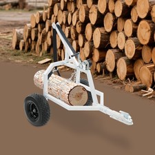 Heavy-duty 2-wheel Log Trailer Skidder 24in Dia Max 2000 Lb Capacity 16in Wheels