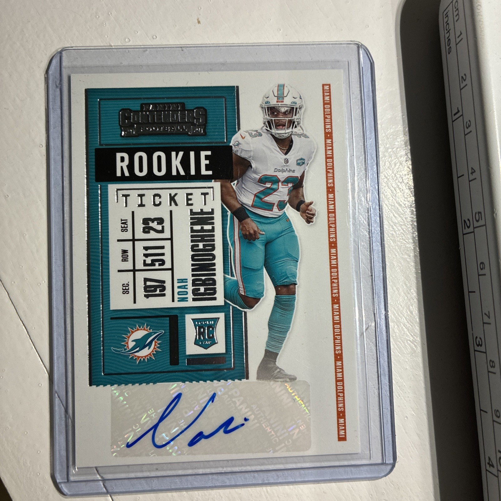 2020 Panini Contenders #145 Noah Igbinoghene Rookie Ticket Autograph Auto