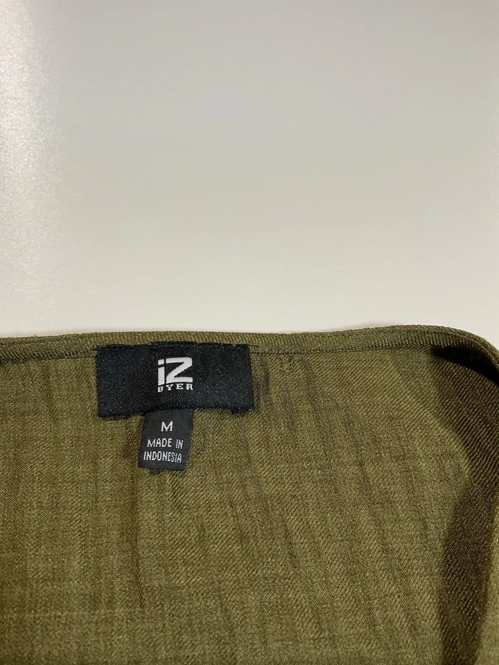 Chaleco Halter Vintage Y2K Iz Byer Talla M Corbata Inferior Hada Mamá Caqui Verde Foto 4 de 4