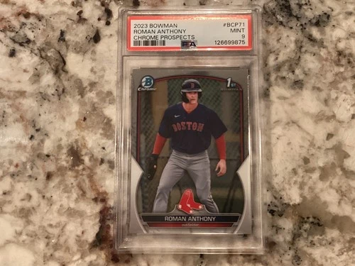 Roman Anthony 2023 1st Bowman Chrome Prospects BCP71 PSA 9 MINT Boston Red Soxs