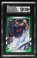 2021 Topps Chrome Rookie Green Refractor /99 Alex Kirilloff SGC 10 GEM Auto 10ow