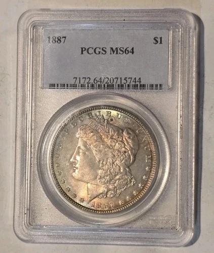 1887 Morgan Silver Dollar PCGS MS64