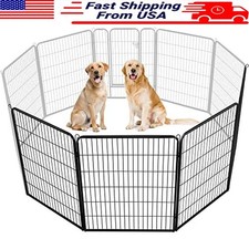 Metal Dog Playpen Portable Heavy Duty Pet Exercise Fence Indoor Outdoor New