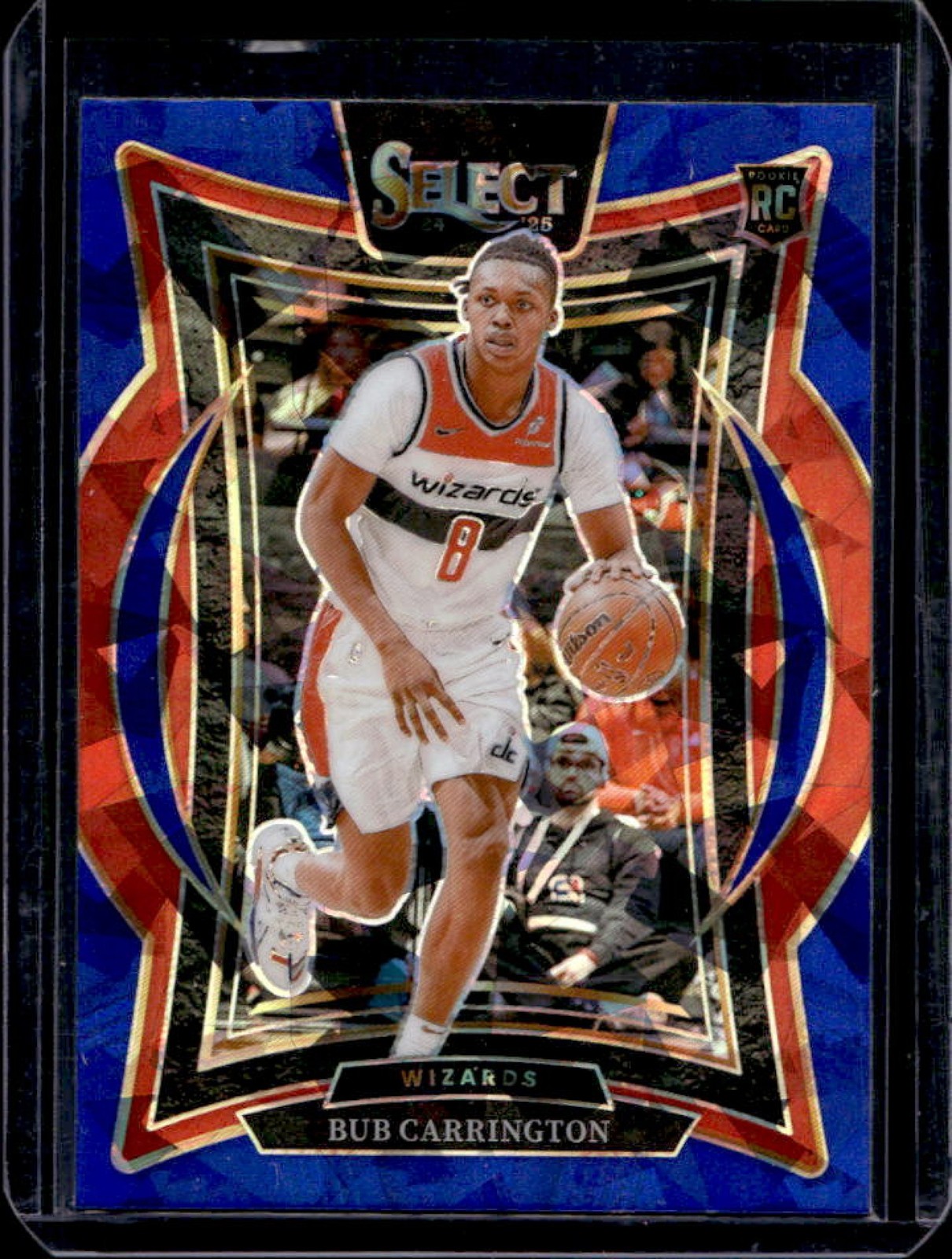 2024-25 Select Bub Carrington Concourse RC Blue Cracked Ice Prizm #81 Wizards