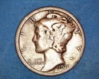 1920 MERCURY DIME***VG~110-6D